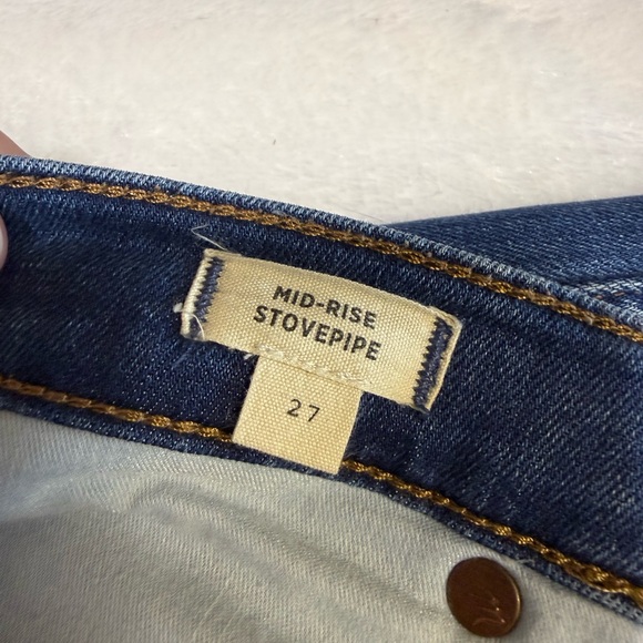 Madewell Mid-Rise Stovepipe Indigo Denim Jeans - Picture 3 of 7
